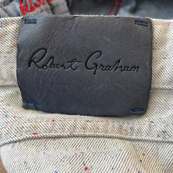 🆕🏷️ Men’s Robert Graham Oatman Woven Denim Tailored-Fit Jeans - Size Waist 38 - Picture 5 of 10